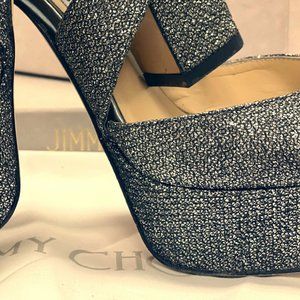 Jimmy Choo Glitter Platform Heels